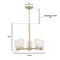 Westinghouse Chandelier 60W 5-Light Sylvestre Champagne Brass Frosted Glass 6127000 - alternate 7